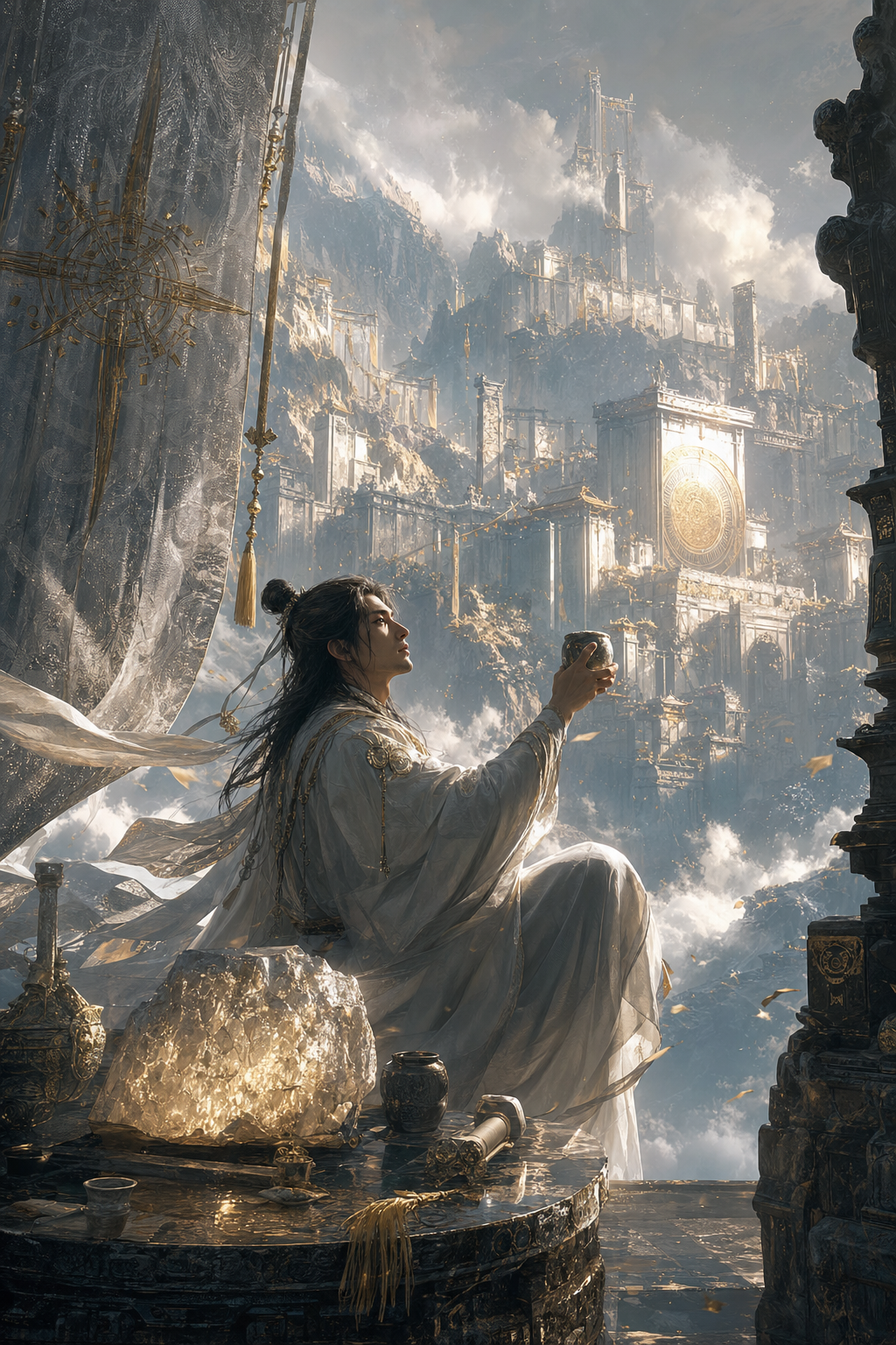 Cover image for The Brightstone Elegy, a Wuxia Brotherhood Epic blueprint.