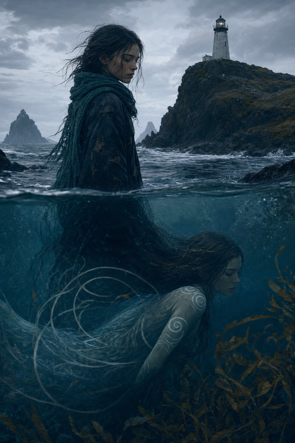 Cover image for DEEP WATER, a Island Myth Romance blueprint.