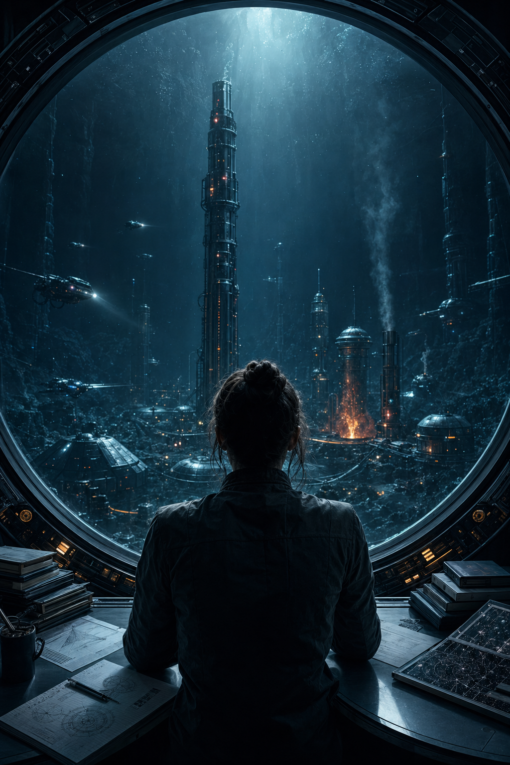 Cover image for THE DEPTH OF THE READING, a Political Space SF blueprint.