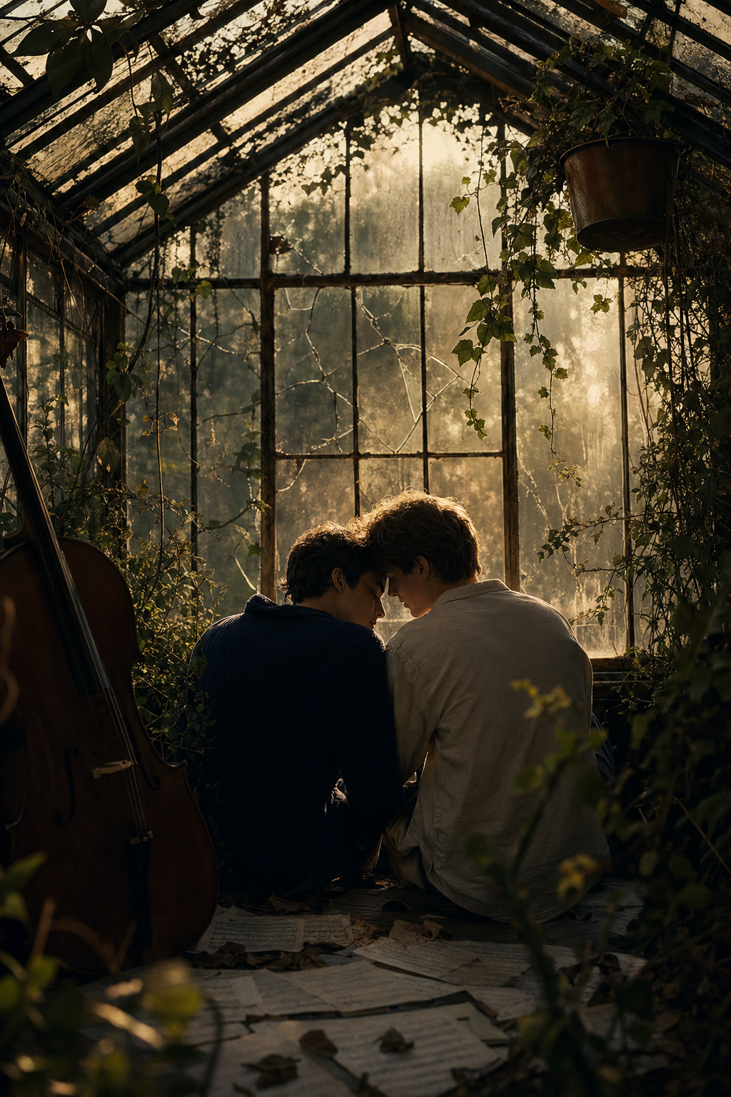 Cover image for THE HOUSE WHERE WE LEFT OUR VOICES, a Queer Youth Romance blueprint.