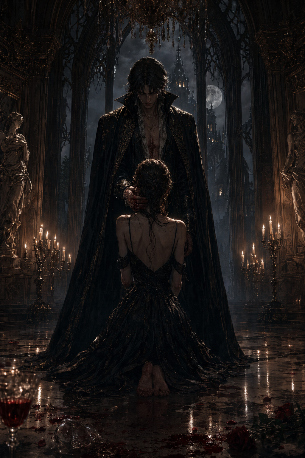 Cover image for THE LONGEST NIGHT, a Vampire Dark Romance blueprint.
